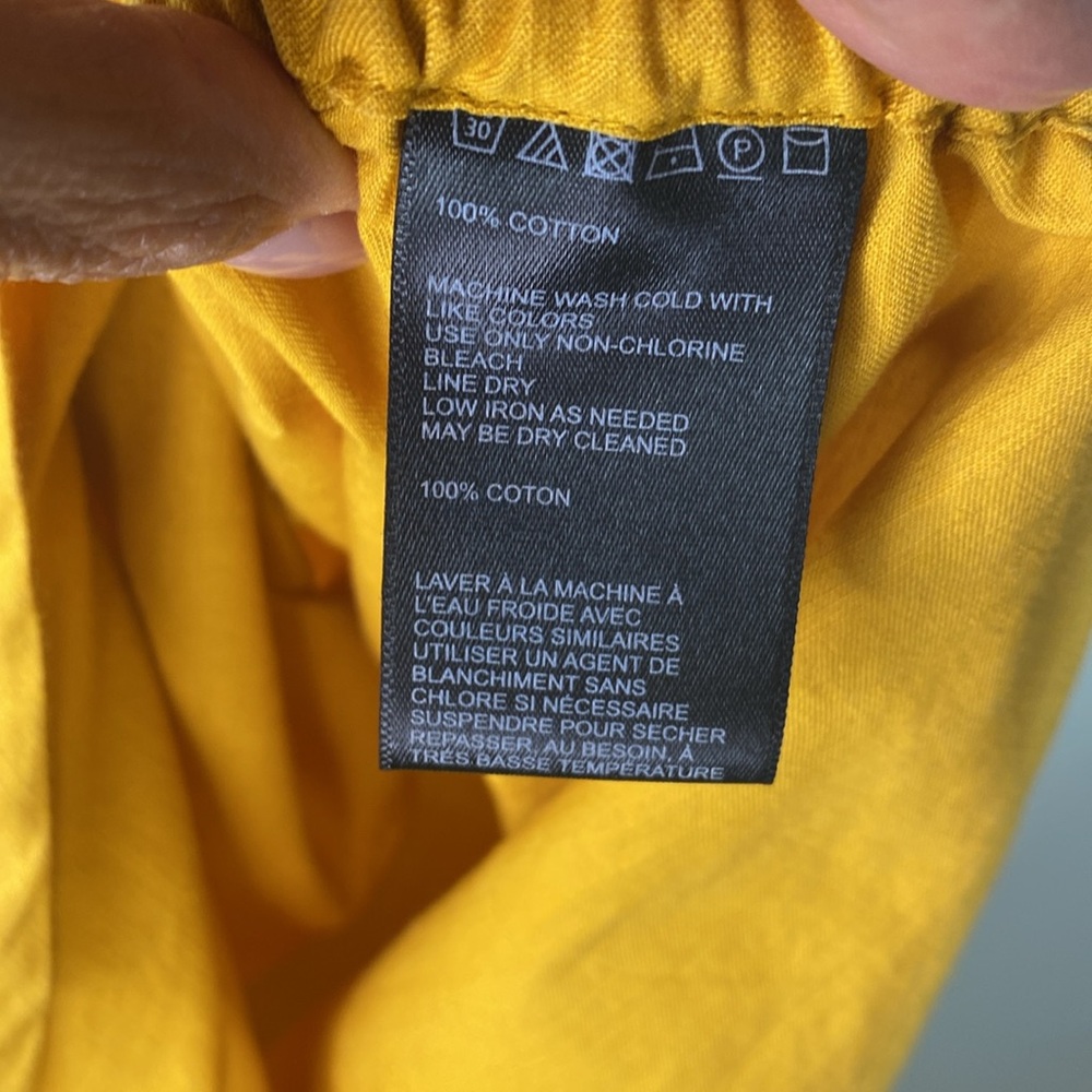 Urban‎ Outfitters Yellow Cotton Jackie Cinched Sleeveless Midi Dress Size Medium - Picture 9 of 12